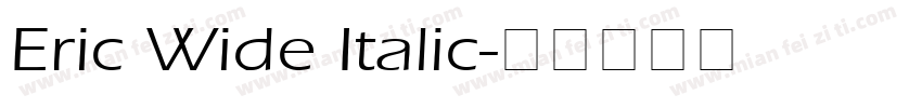 Eric Wide Italic字体转换